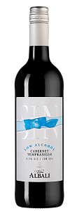 Красное Полусухое Вино безалкогольное Vina Albali Cabernet Tempranillo 2020 г. 0.75 л Blue Design