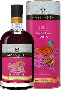 Красное Сладкое Портвейн Maynard's Porto DO Colheita Special Edition 2008 Barao De Vilar Vinhos 0.5 л в подарочной упаковке