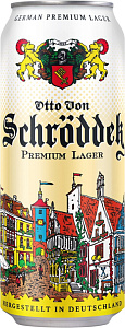 Пиво Otto Von Schrodder Premium Lager Can 0.5 л