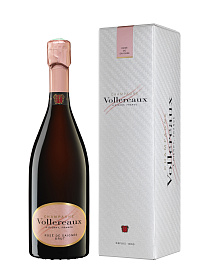 Шампанское Vollereaux Rose de Saignee Brut Champagne AOC 0.75 л в подарочной упаковке