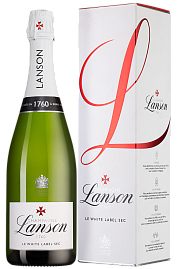 Шампанское Lanson White Label Dry-Sec 0.75 л Gift Box