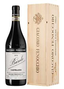Красное Сухое Вино Barolo Castellero Giacomo Fenocchio 2018 г. 0.75 л Gift Box