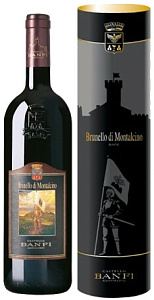 Красное Сухое Вино Brunello di Montalcino DOCG Banfi 2008 г. 0.75 л в подарочной упаковке