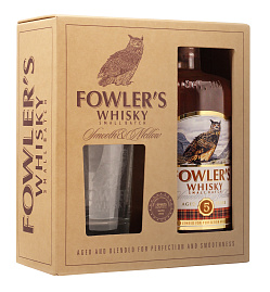 Виски Fowler's 1 Glass 0.7 л Gift Box