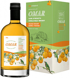 Виски Omar Cask Strength Single Malt Orange Brandy Barrel Finished 0.7 л Gift Box