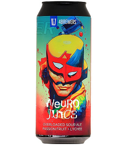 Пиво Neuro Juice Overloaded Sour Ale Passion Fruit + Lychee Can 0.5 л