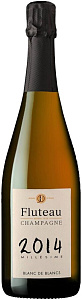 Белое Сухое Шампанское Fluteau Blanc de Blancs Millesime Champagne AOC 0.75 л