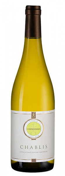 Вино Domaine des Chenevieres Chablis 2020 г. 0.75 л