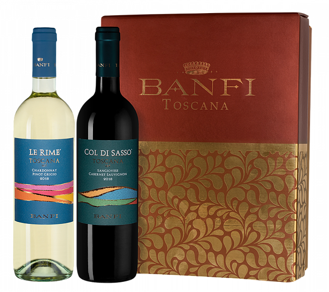 Вино Banfi: Col di Sasso + Le Rime 2018 г. 0.75 л 2 шт.