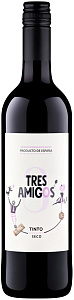 Красное Сухое Вино Tres Amigos Tinto Seco 0.75 л
