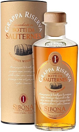 Граппа Sibona Riserva Sauternes Wood Finish 0.5 л Gift Box