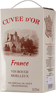 Красное Полусладкое Вино Cuvee D'Or Rouge Moelleux 3 л