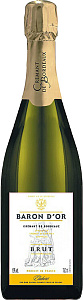 Белое Брют Игристое вино Baron d'Or Brut Cremant de Bordeaux AOC 0.75 л