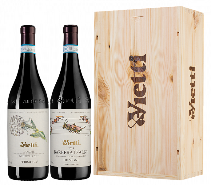 Вино Vietti: Barbera d'Alba Tre Vigne + Langhe Nebbiolo Perbacco 0.75 л 2 шт.