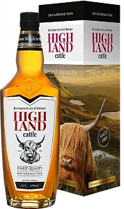 Виски Highland Cattle Blended Scotch Whisky 0.7 л в подарочной упаковке