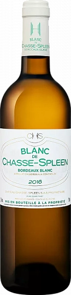 Вино Blanc de Chasse-Spleen Bordeaux AOC Chateau Chasse-Spleen 2016 г. 0.75 л