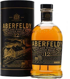 Виски Aberfeldy Highland Sing Malt Scotch Whisky 12 Years Old 0.7 л в подарочной упаковке