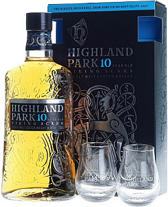 Виски Highland Park 10 Years Old 2 Glasses 0.7 л Gift Box