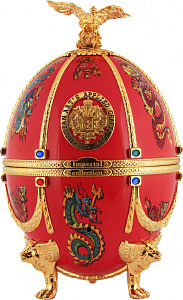Водка Императорская Коллекция Фаберже Красного цвета с драконами 0.7 л Gift Box