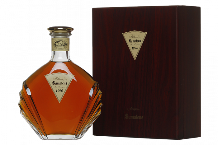 Арманьяк Samalens Millesime 1990 г. 0.7 л Gift Box Set 1 Decanter