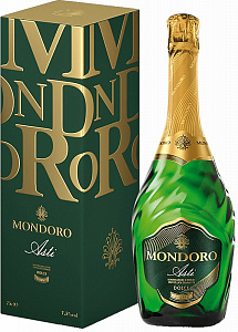 Белое Сладкое Игристое вино Mondoro Asti 0.75 л Gift Box