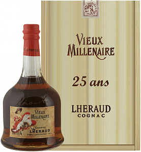 Коньяк Lheraud Cognac Vieux Millenaire 0.7 л в подарочной упаковке