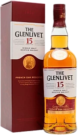 Виски The Glenlivet Single Malt Scotch Whisky 15 Years Old 0.7 л в подарочной упаковке