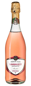 Розовое Полусладкое Шипучее вино Lambrusco dell'Emilia Rosato Poderi Alti 0.75 л