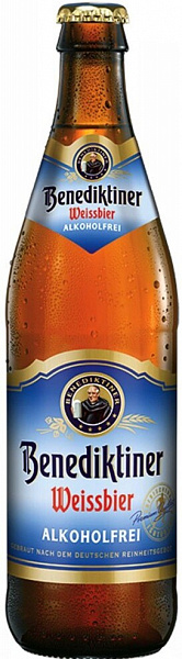 Пиво безалкогольное Benediktiner Weissbier Alkoholfrei Glass 0.5 л
