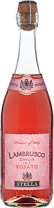 Розовое Полусладкое Игристое вино Stella Lambrusco Emilia IGT Fratelli Martini Secondo Luigi 0.75 л