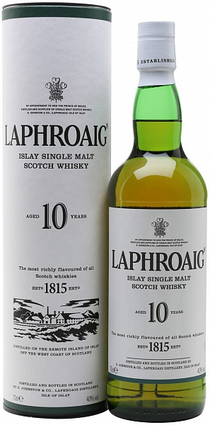 Виски Laphroaig Malt 10 Years Old Single Malt 0.7 л Gift Box
