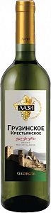 Белое Полусладкое Вино Лази Грузинское Крестьянское Белое 0.75 л