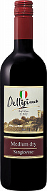 Вино Dellisimo Sangiovese Medium Dry 0.75 л