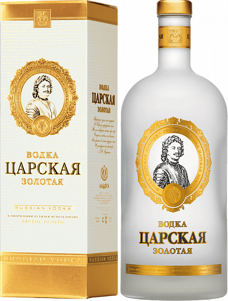 Водка Царская Золотая 0.5 л Gift Box
