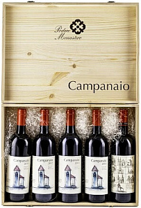 Красное Сухое Вино Podere Monastero Campanaio 10 Vendemmie 10 Bottles 0.75 л в подарочной упаковке