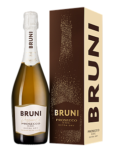 Игристое вино Prosecco Extra Dry Bruni 0.75 л Gift Box
