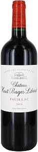 Красное Сухое Вино Chateau Haut-Bages Liberal Grand Cru Classe Pauillac 2010 г. 0.75 л