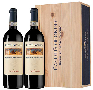 Вино Brunello di Montalcino Castelgiocondo 0.75 л Gift Box 2 шт.