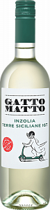 Белое Сухое Вино Gatto Matto Inzolia 2018 г. 0.75 л