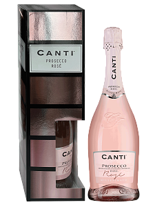 Розовое Брют Игристое вино Canti Prosecco Rose 2020 г. 0.75 л Gift Box