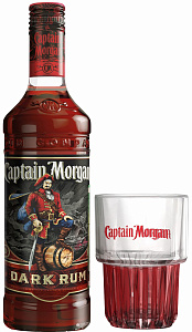 Ром Captain Morgan Dark 1 Glass 0.7 л