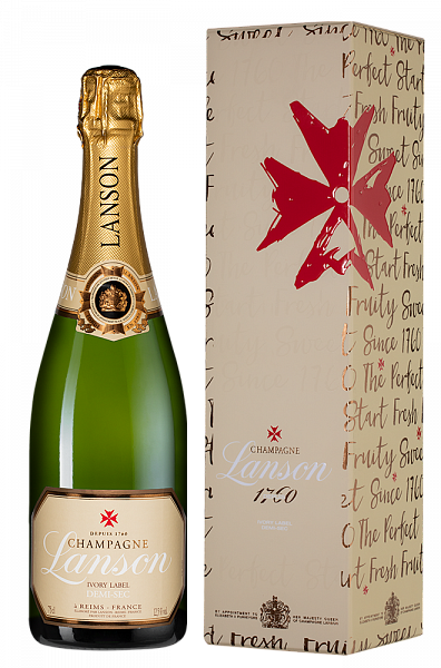 Шампанское Lanson Ivory Label Demi Sec 0.75 л Gift Box