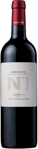 Вино Dourthe № 1 Bordeaux Rouge 2019 г. 0.75 л