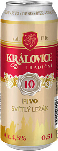 Пиво Kralovice Tradicni 10 Svetly Lezak Can 0.5 л