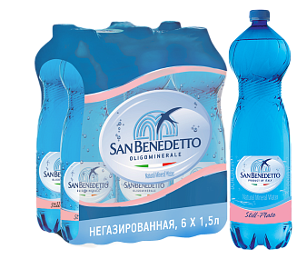 Вода негазированная San Benedetto PET 1.5 л 6 шт.