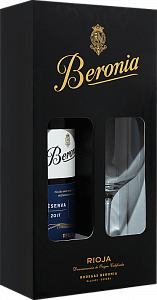 Вино Beronia Reserva Rioja 0.75 л Gift Box Set 1 Glass