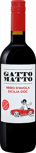 Вино Gatto Matto Nero d'Avola 2019 г. 0.75 л