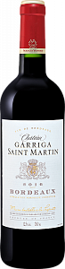 Красное Сухое Вино Chateau Garriga St Martin Bordeaux 0.75 л