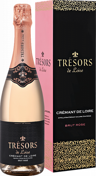 Игристое вино Tresors de Loire Rose 0.75 л Gift Box