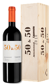 Вино 50 & 50 2019 г. 0.75 л Gift Box